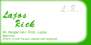 lajos rick business card